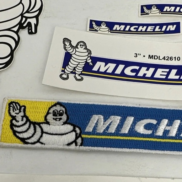 21Pc Michelin Stickers & Iron / Sew On Embroidered Patch Vary Sizes.Laminated - Picture 1 of 6